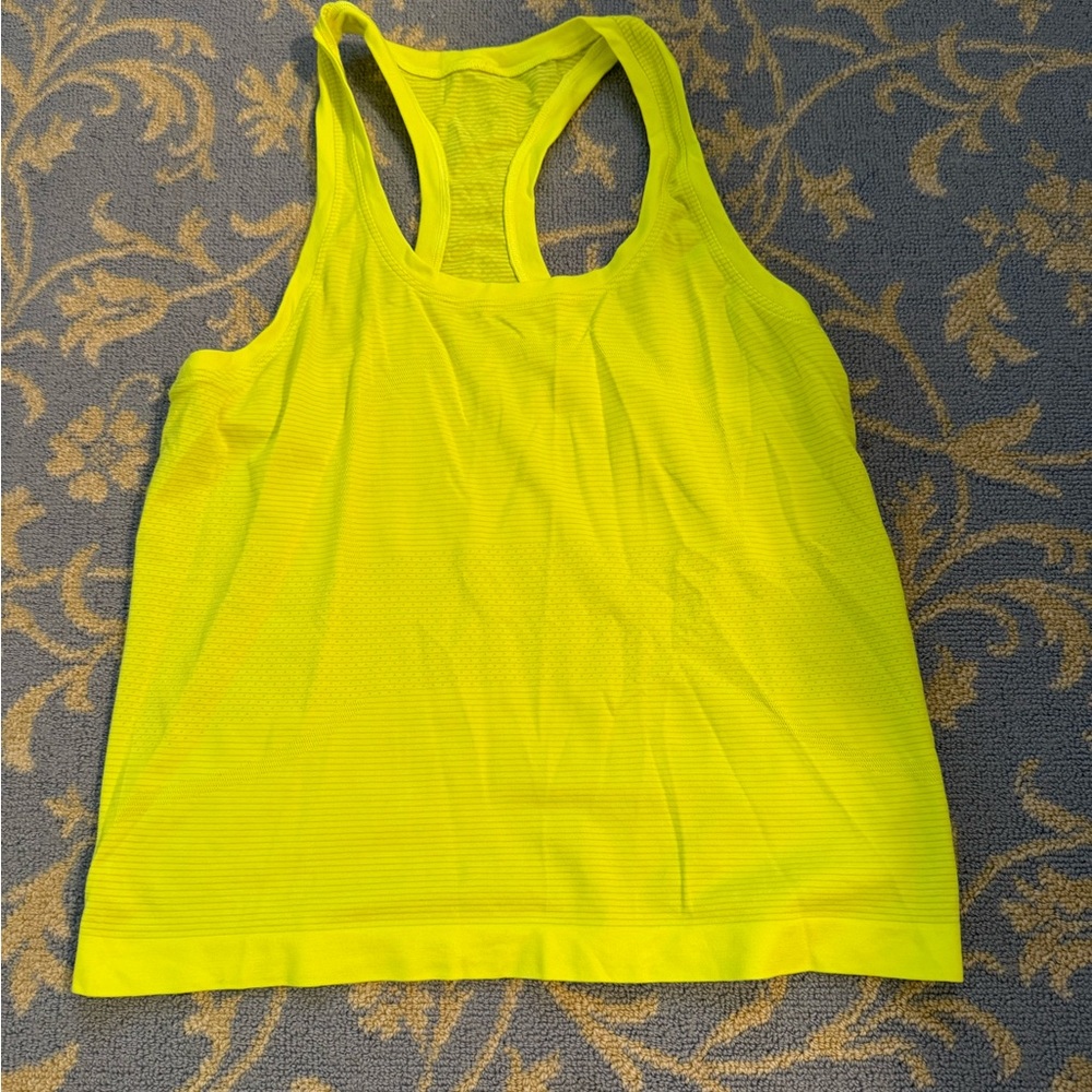 Lululemon Swiftly Tech Bright Yellow Racerback Tank Top